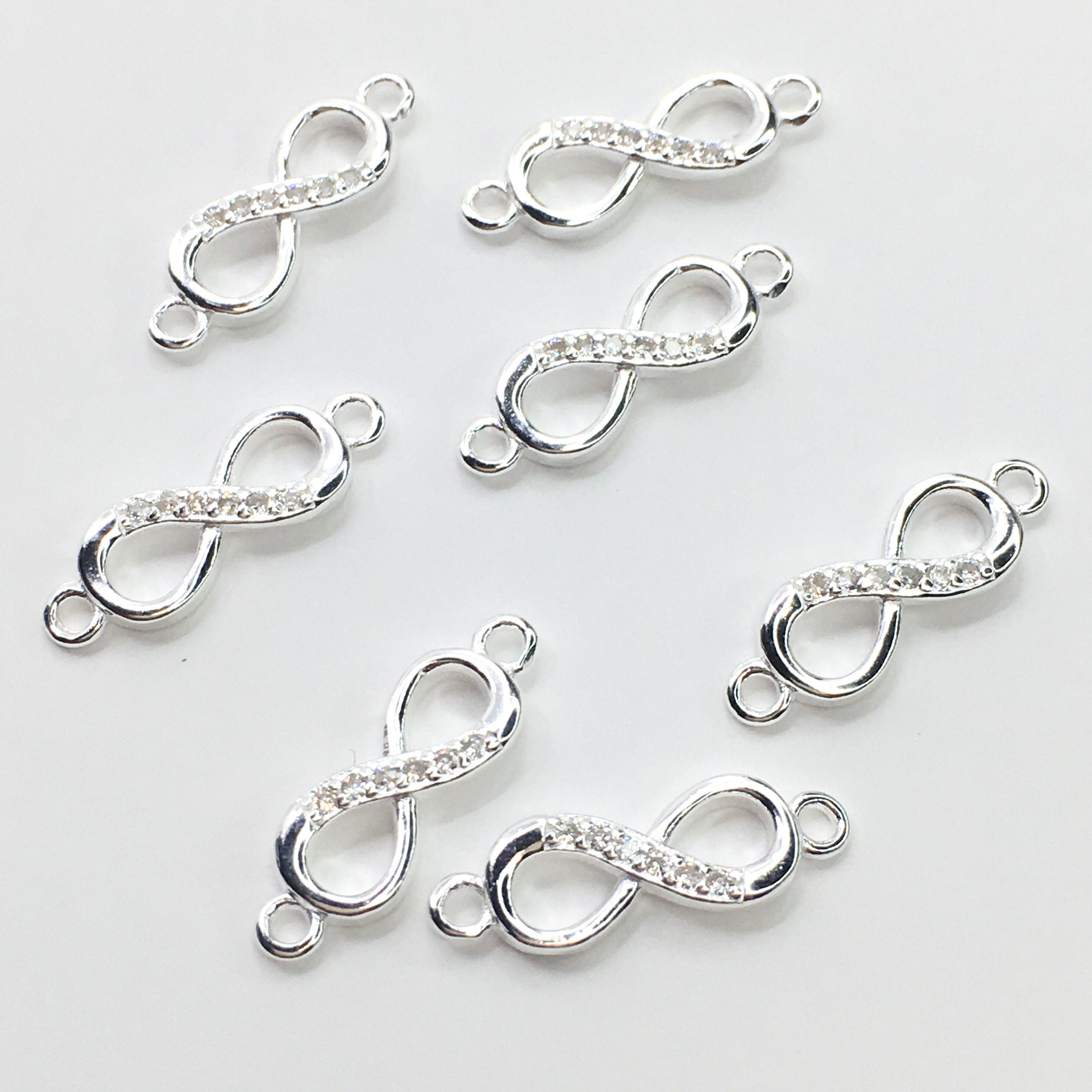 925 Sterling Silver Infinity Connector