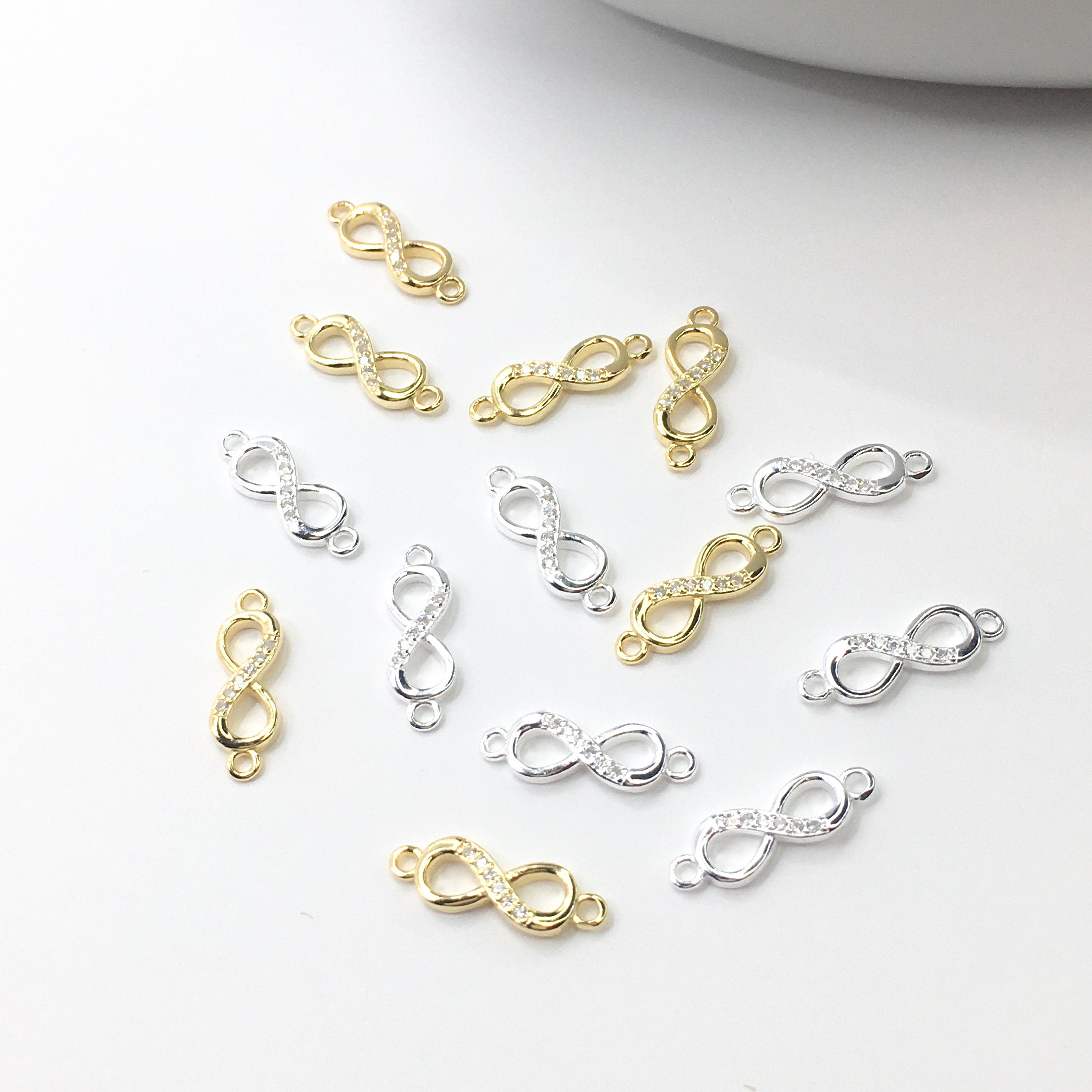 925 Sterling Silver Infinity Connector
