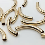 14k Gold Filled Tube Beads, 38mm x 5mm