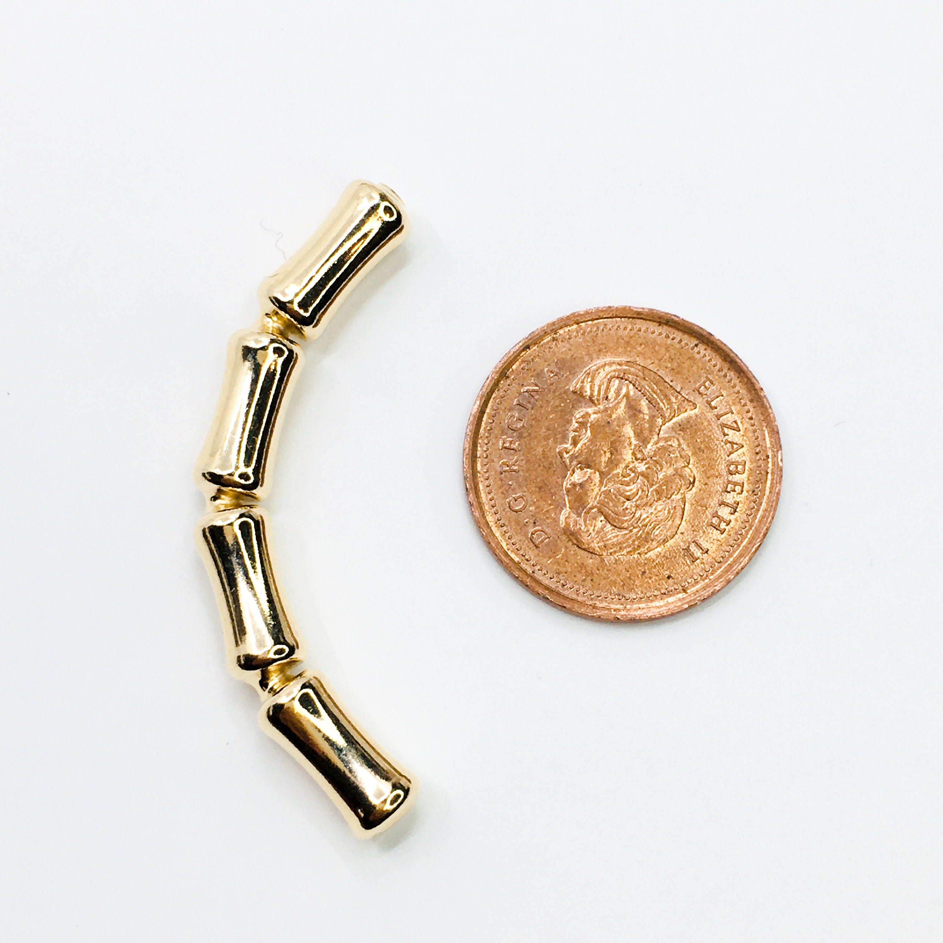 14k Gold Filled Beads, Bamboo Style Beads