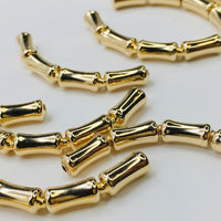 14k Gold Filled Beads, Bamboo Style Beads