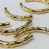 14k Gold Filled Beads, Bamboo Style Beads