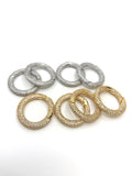 18k Gold Plated Spring Lock, Round | Bellaire Wholesale
