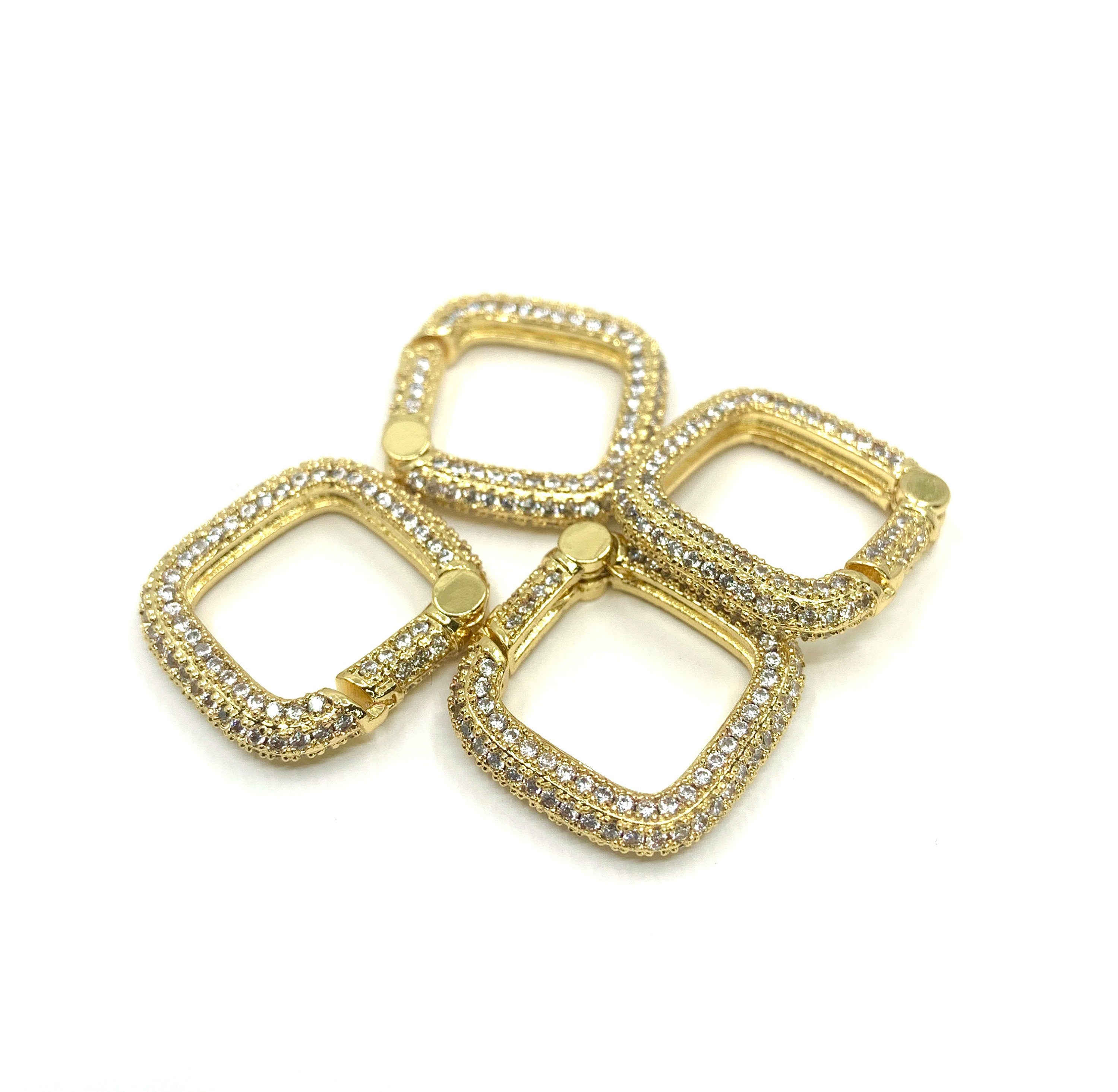 18k Gold Plated Square Clasp | Bellaire Wholesale