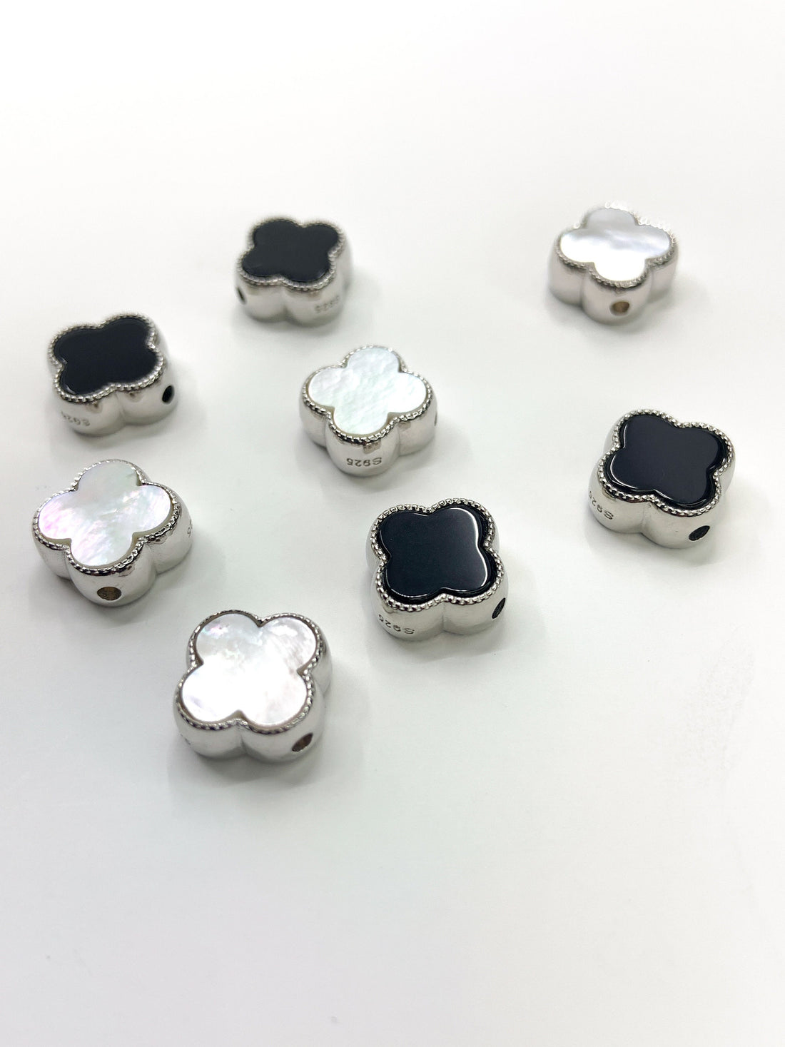 Sterling Silver Clover Beads, 2 colors | Bellaire Wholesale