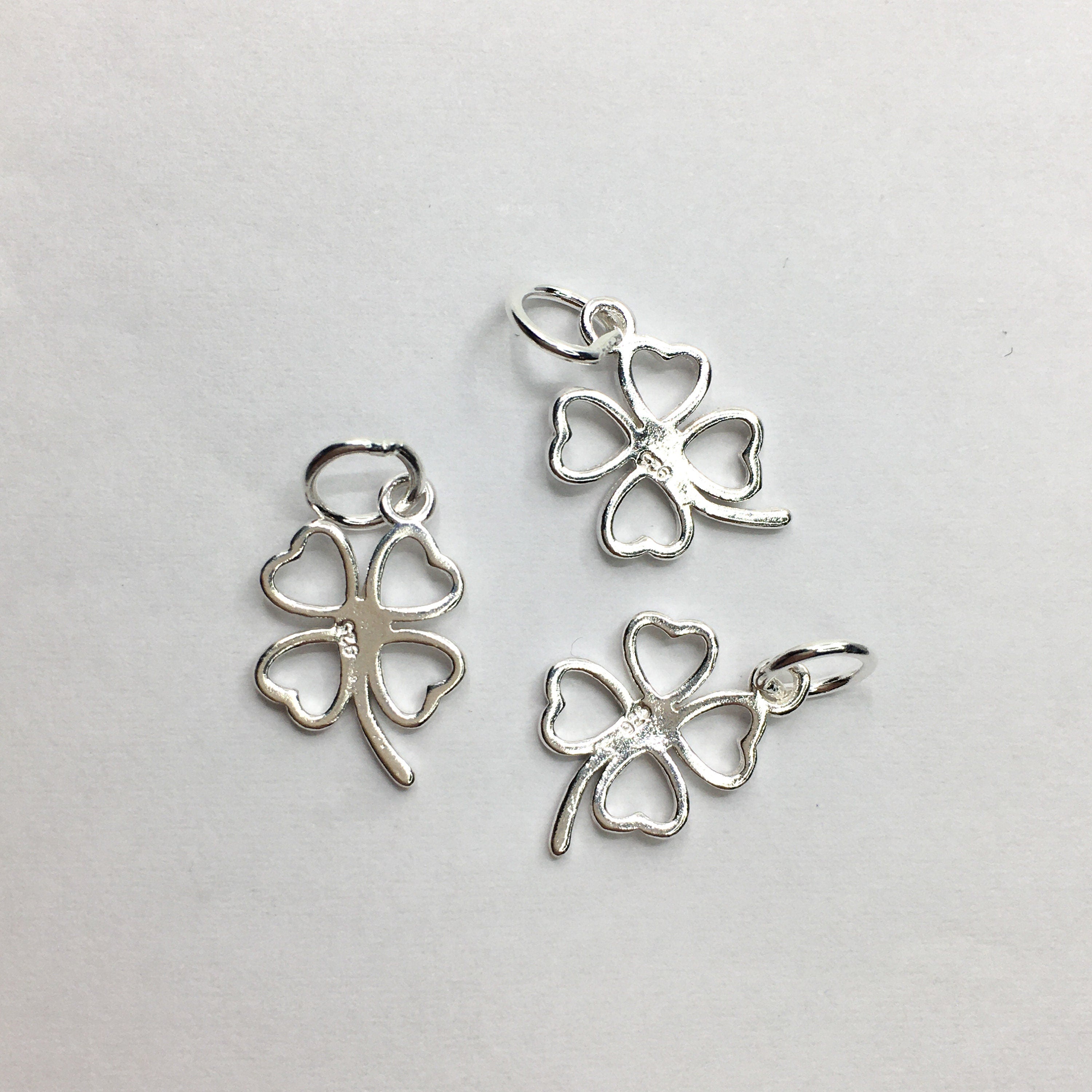 925 Sterling Silver Clover Leaf Charm | Bellaire Wholesale