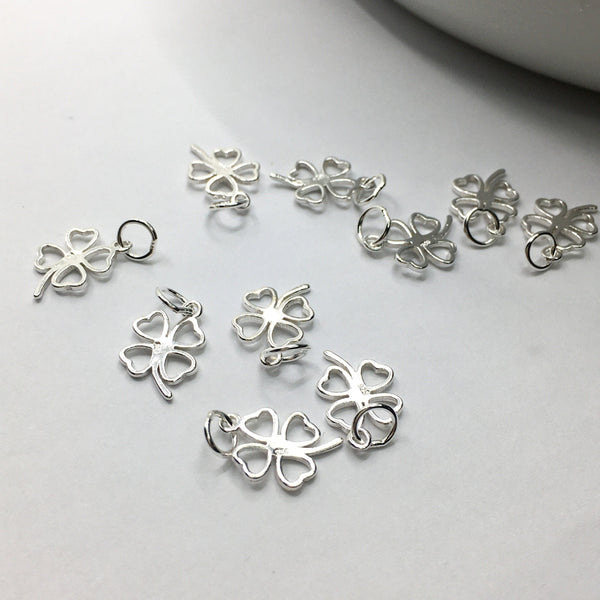 925 Sterling Silver Clover Leaf Charm | Bellaire Wholesale