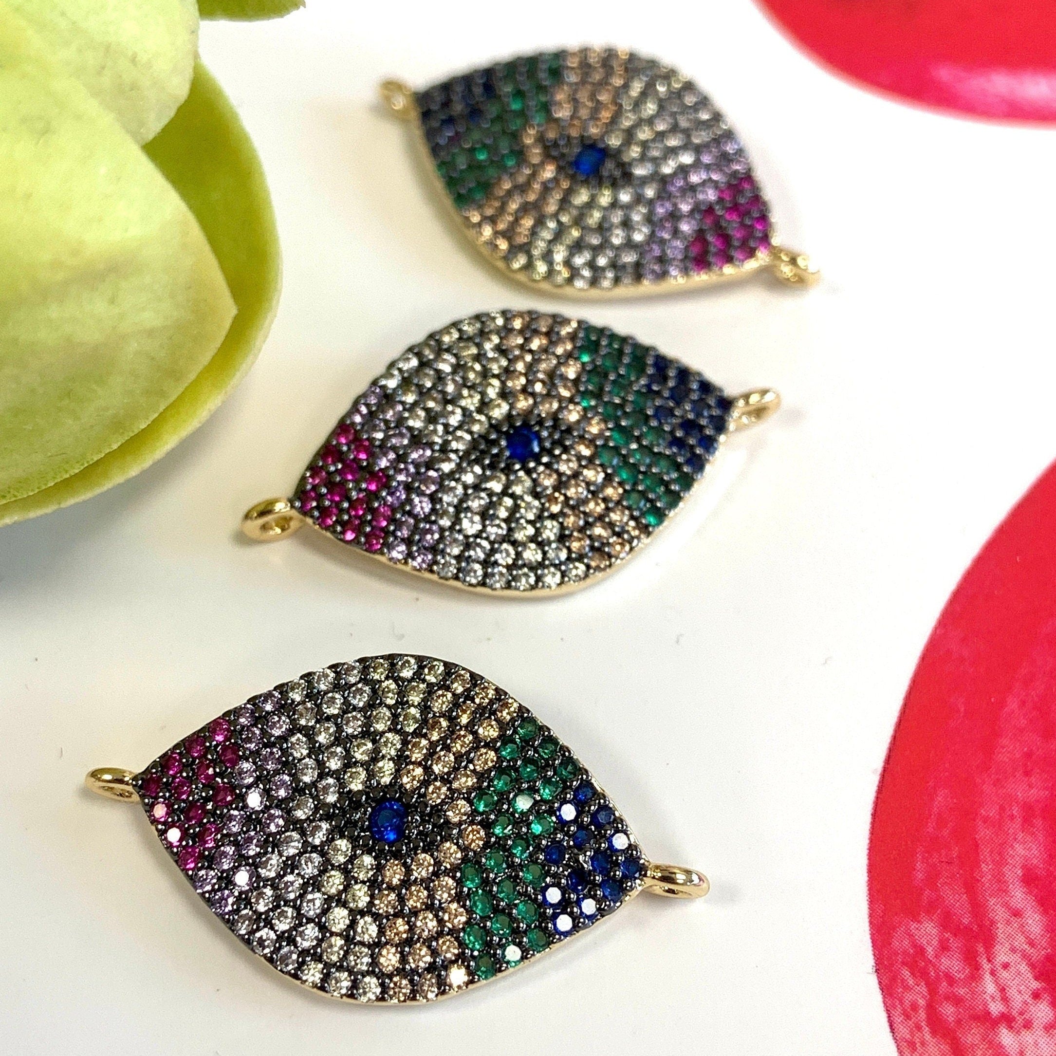 Evil Eye CZ Pave Connector | Bellaire Wholesale