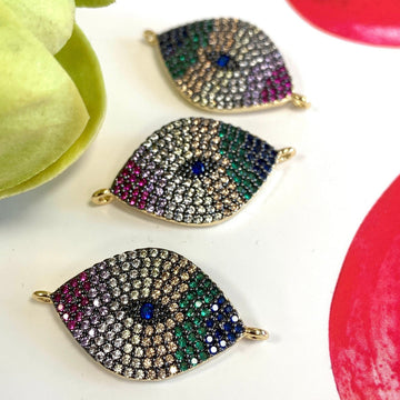 Evil Eye CZ Pave Connector | Bellaire Wholesale