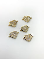 Gold Heart Connector | Bellaire Wholesale