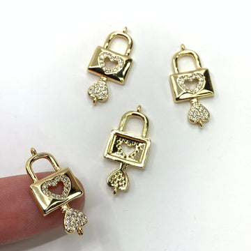 Lock with Heart Key Connector | Bellaire Wholesale