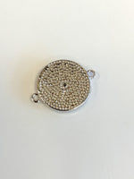 Hammered Evil Eye Connector |  Bellaire Wholesale
