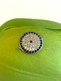 Round Evil Eye CZ Pave Connector | Bellaire Wholesale