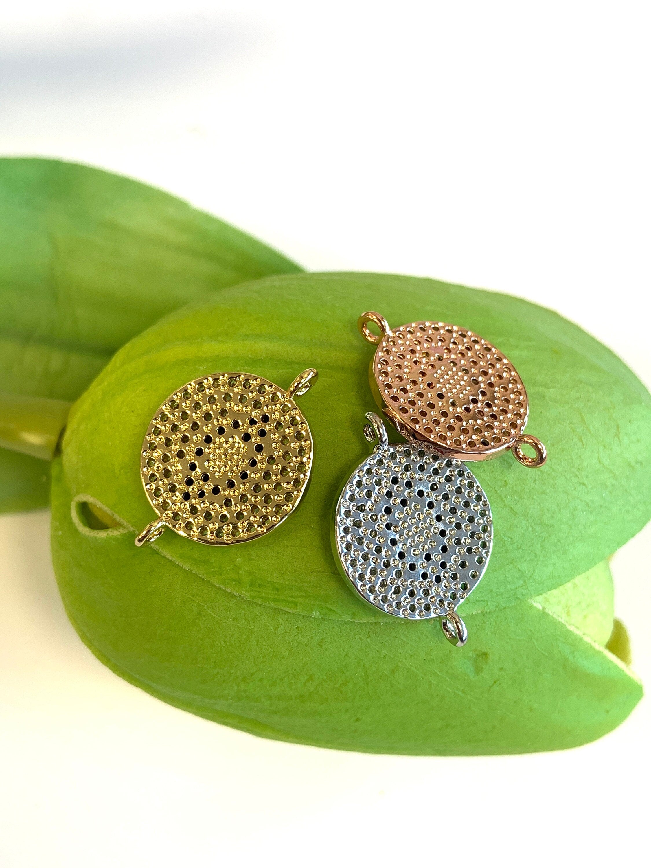 CZ Micro Pave Evil Eye Connector | Bellaire Wholesale