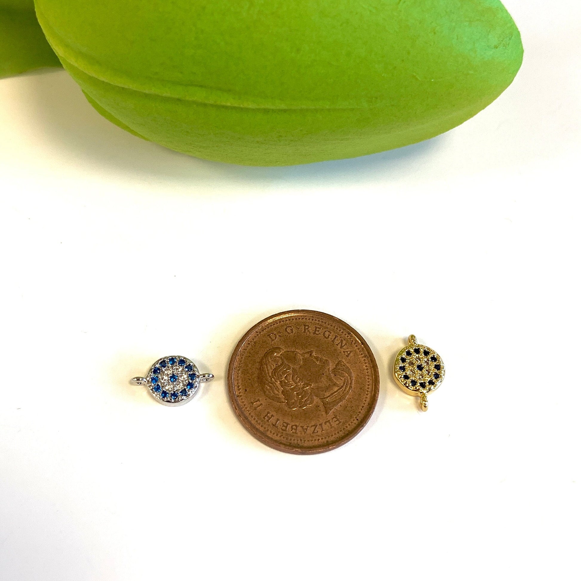 Round Evil Eye CZ Pave Connector | Bellaire Wholesale