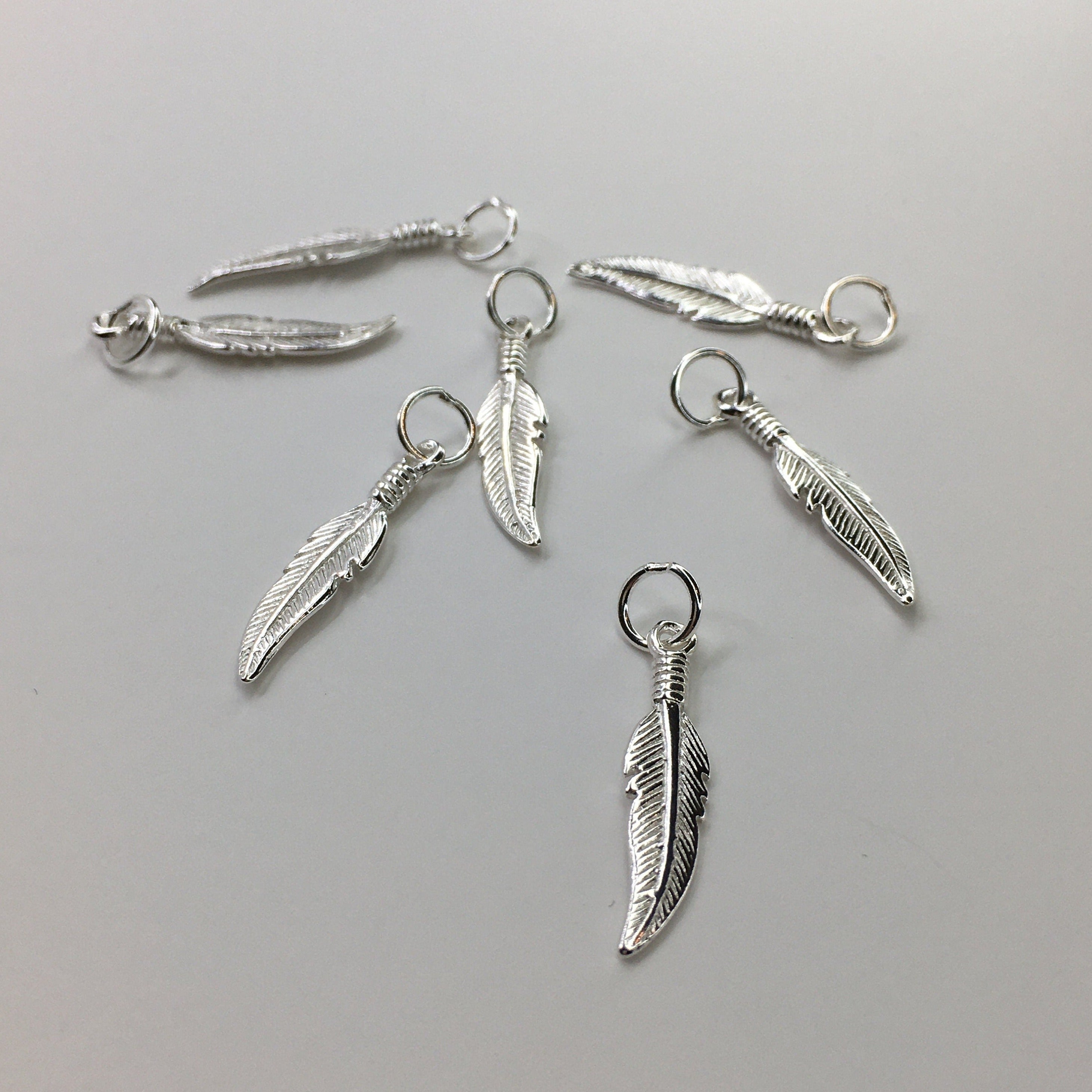 925 Sterling Silver Feather Charm