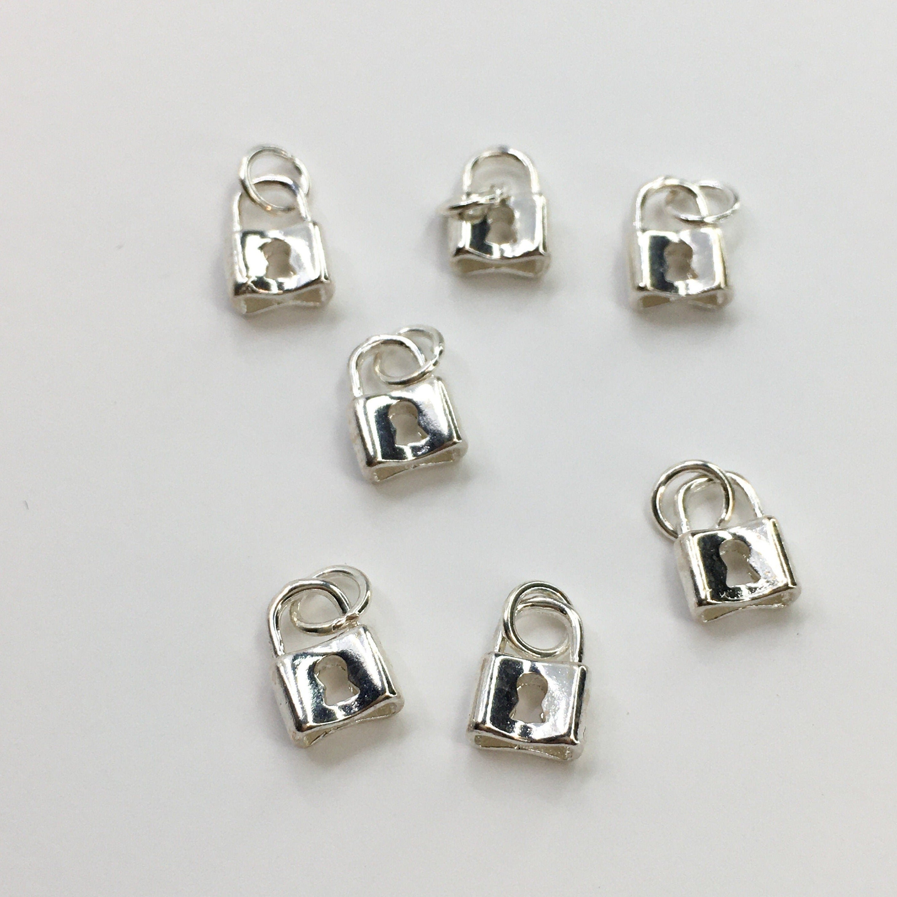925 Sterling Silver Lock Charm | Bellaire Wholesale