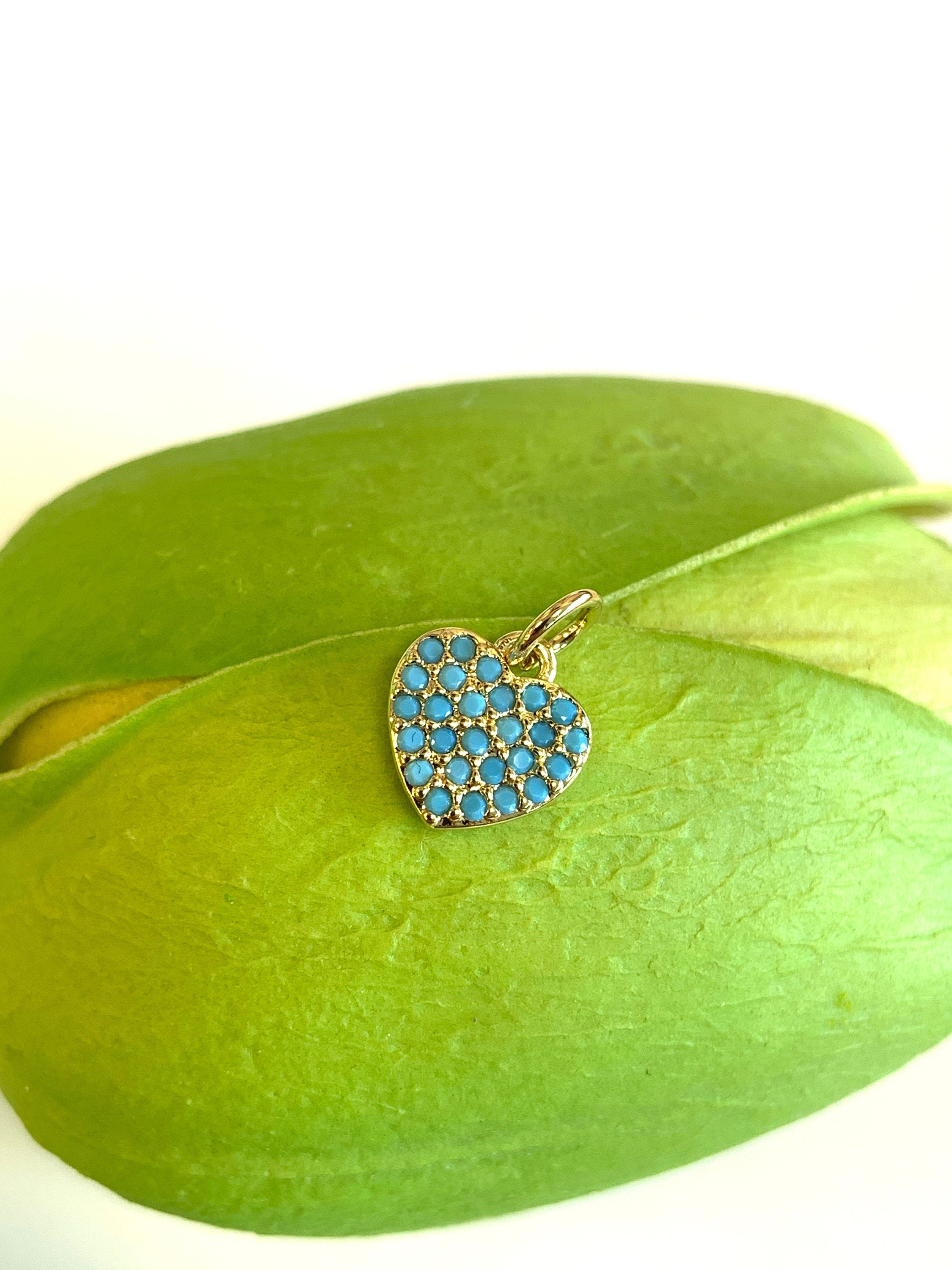 Turquoise Heart Charm | Bellaire Wholesale