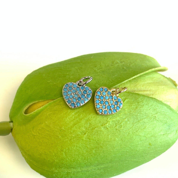 Turquoise Heart Charm | Bellaire Wholesale