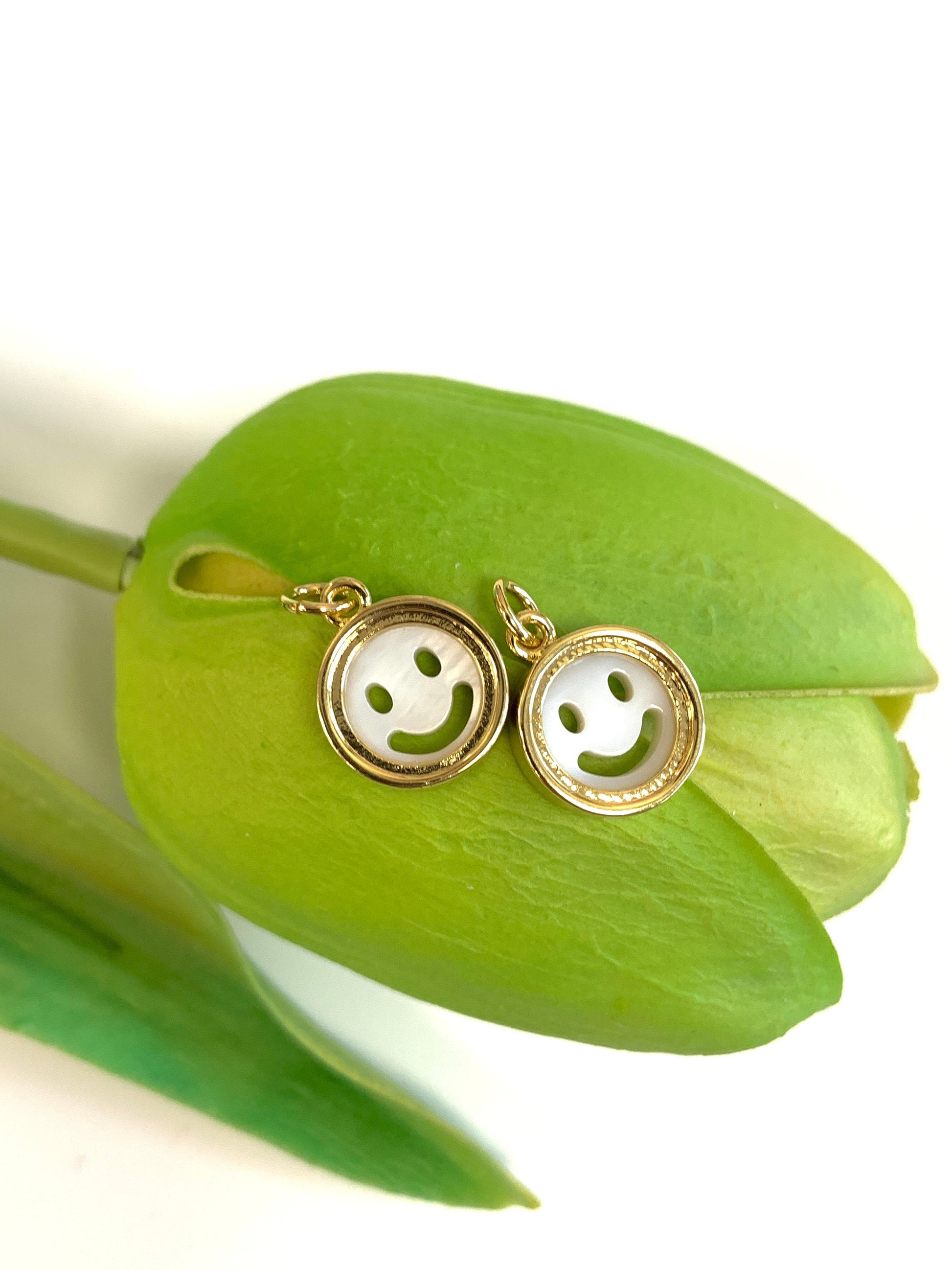 Mother of Pearl Smiley Face Charm | Bellaire Wholesale