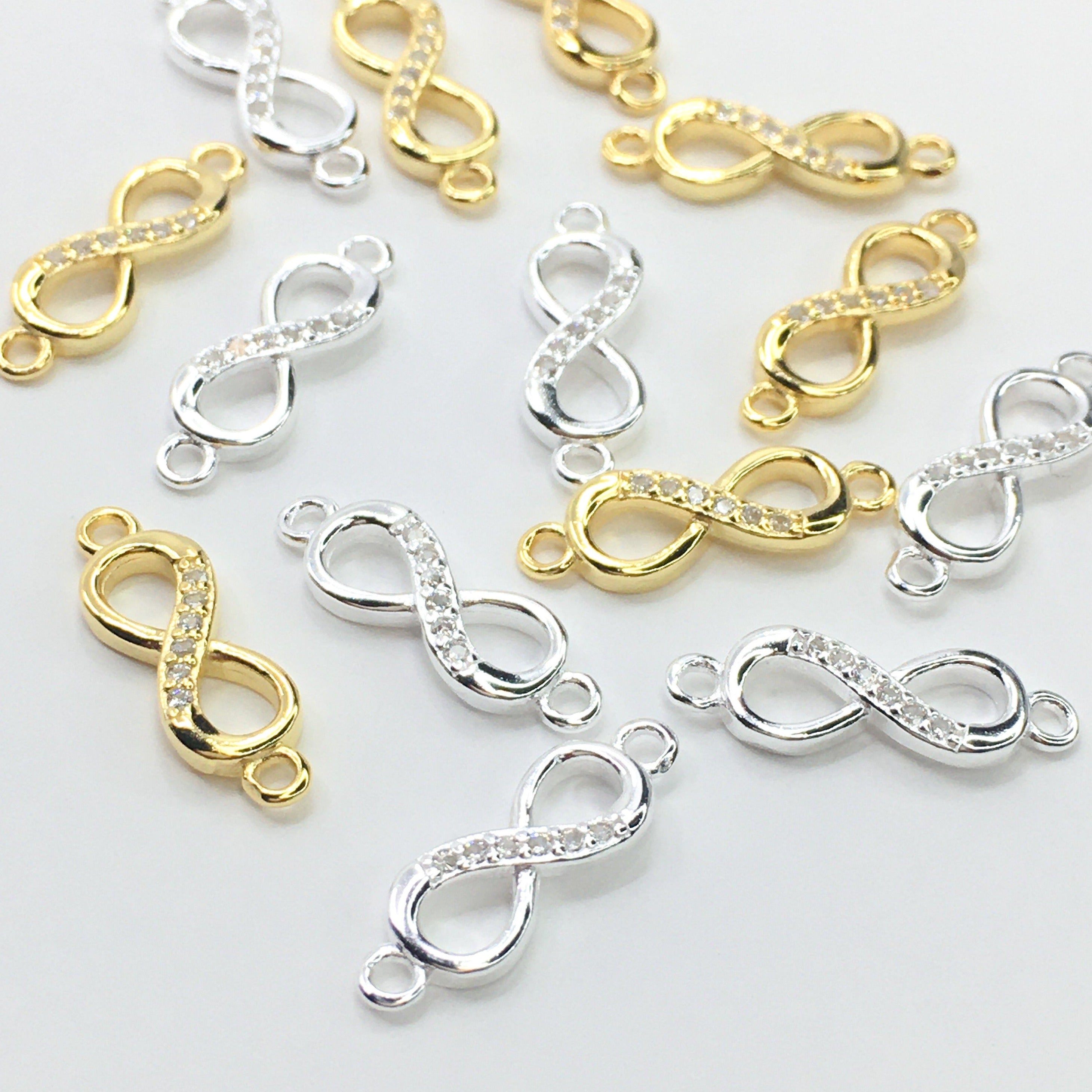 925 Sterling Silver Infinity Connector