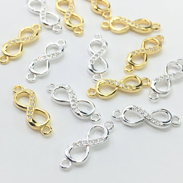 925 Sterling Silver Infinity Connector