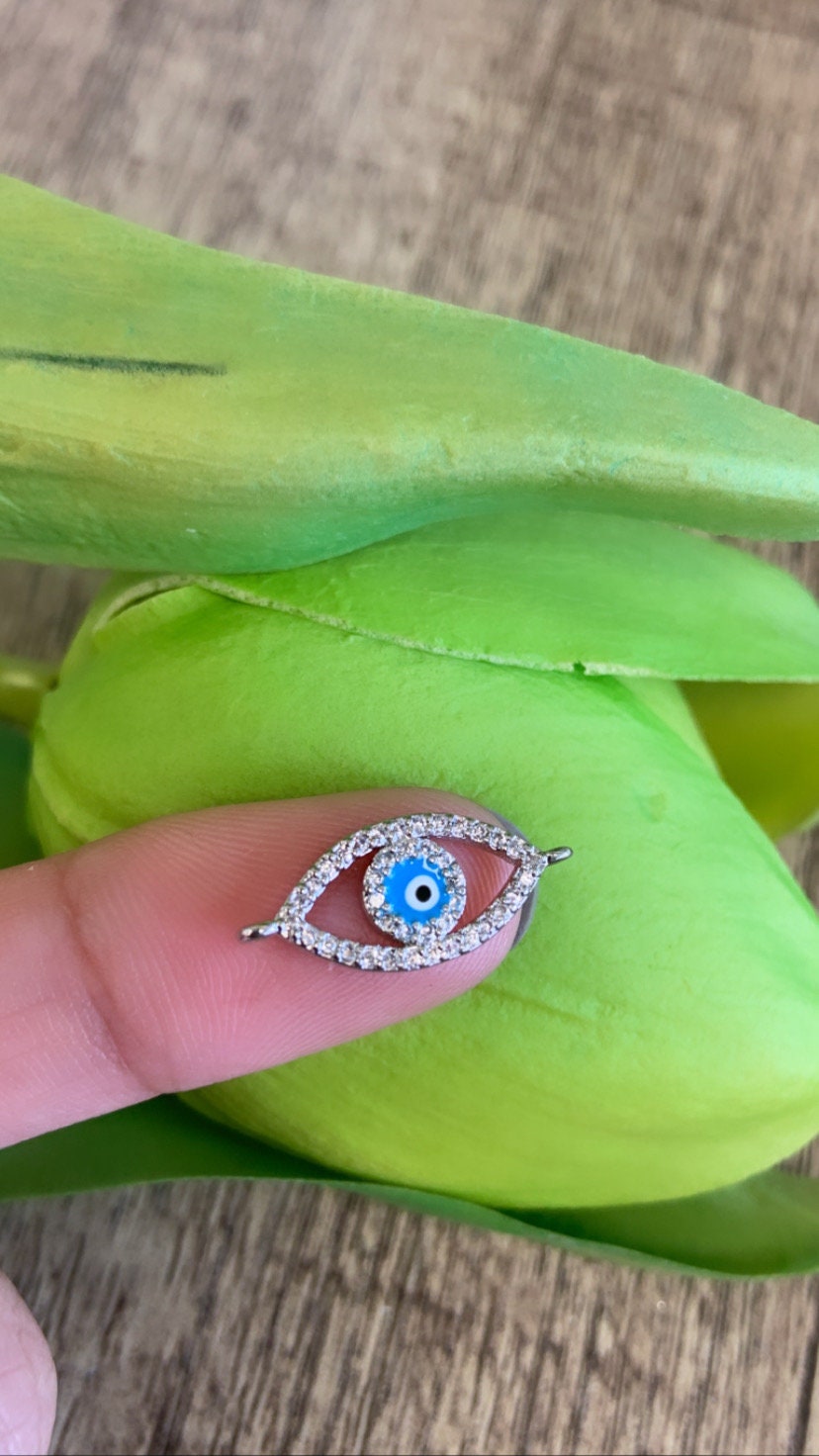 Evil Eye Connector, Cubic Zirconia | Bellaire Wholesale
