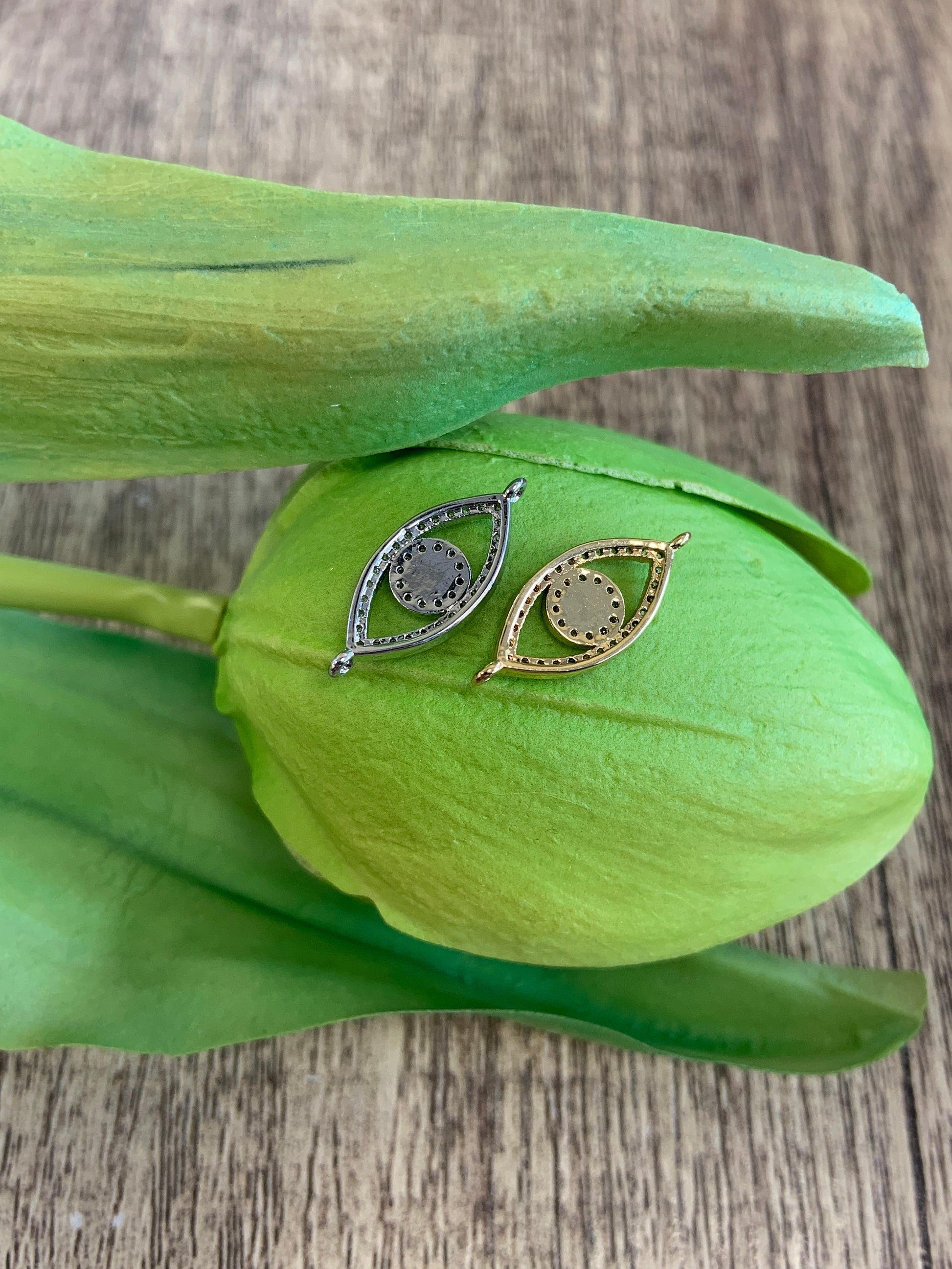 Evil Eye Connector, Cubic Zirconia | Bellaire Wholesale