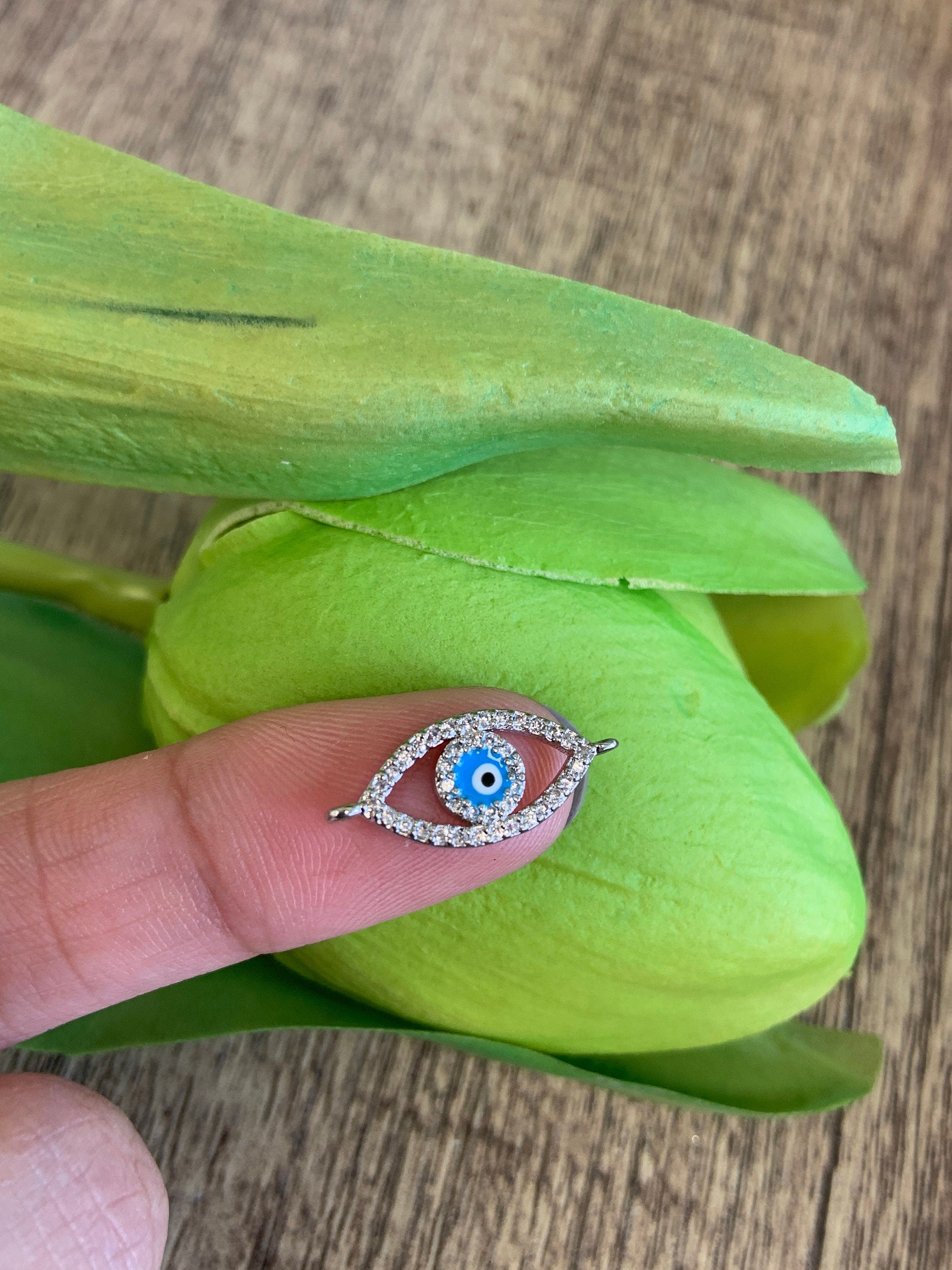 Evil Eye Connector, Cubic Zirconia | Bellaire Wholesale