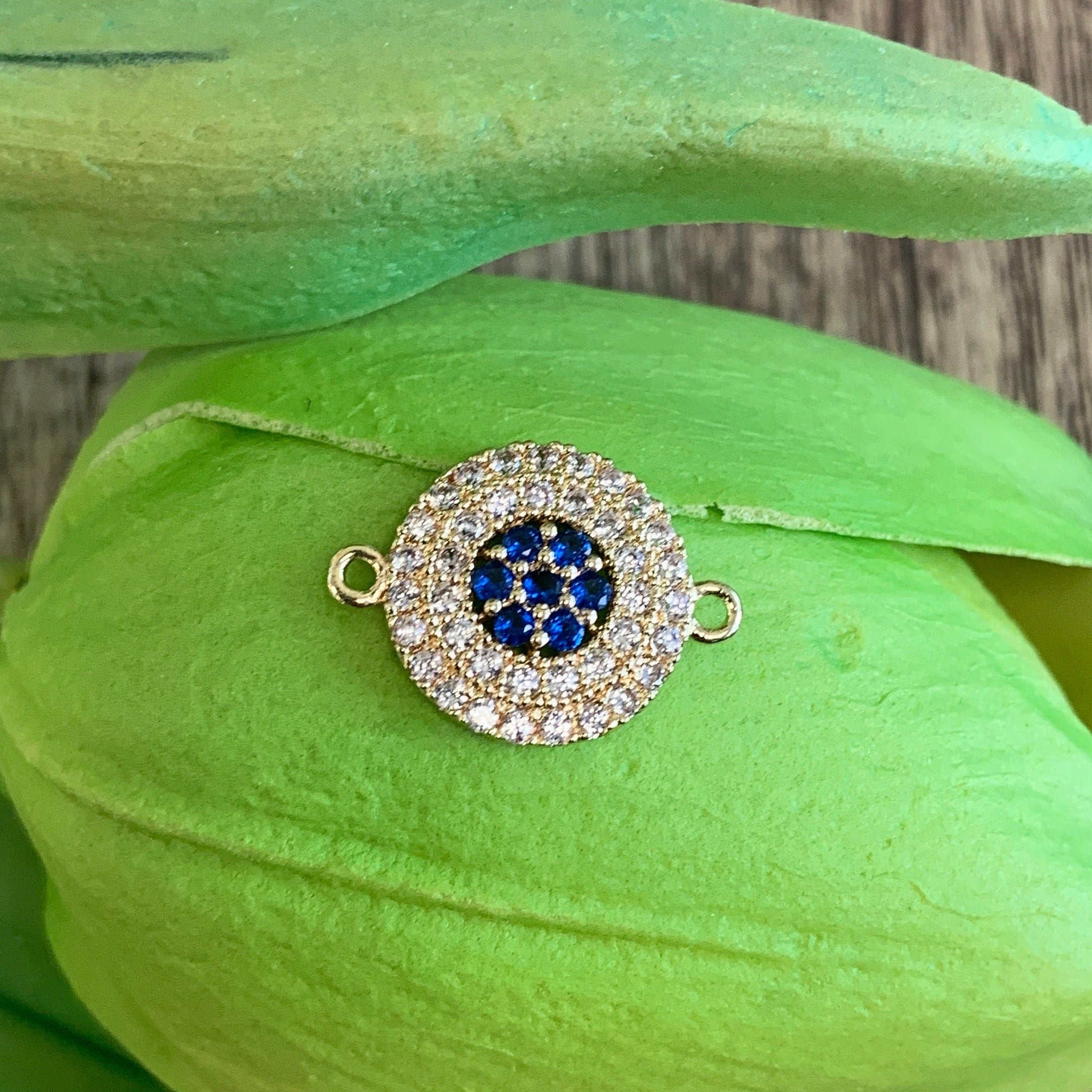 CZ Stones Evil Eye Connector | Bellaire Wholesale