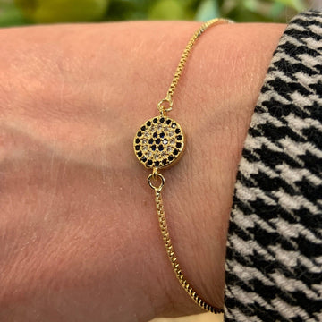Black Evil Eye Adjustable bracelet | Bellaire Wholesale