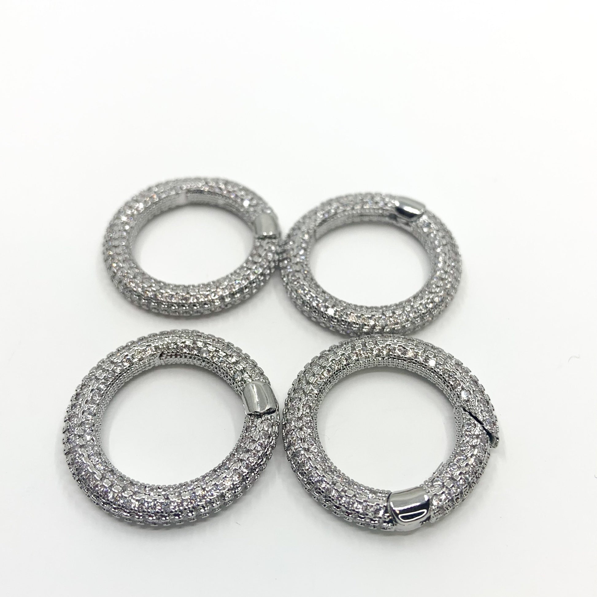 18k Gold Plated Spring Lock, Round | Bellaire Wholesale