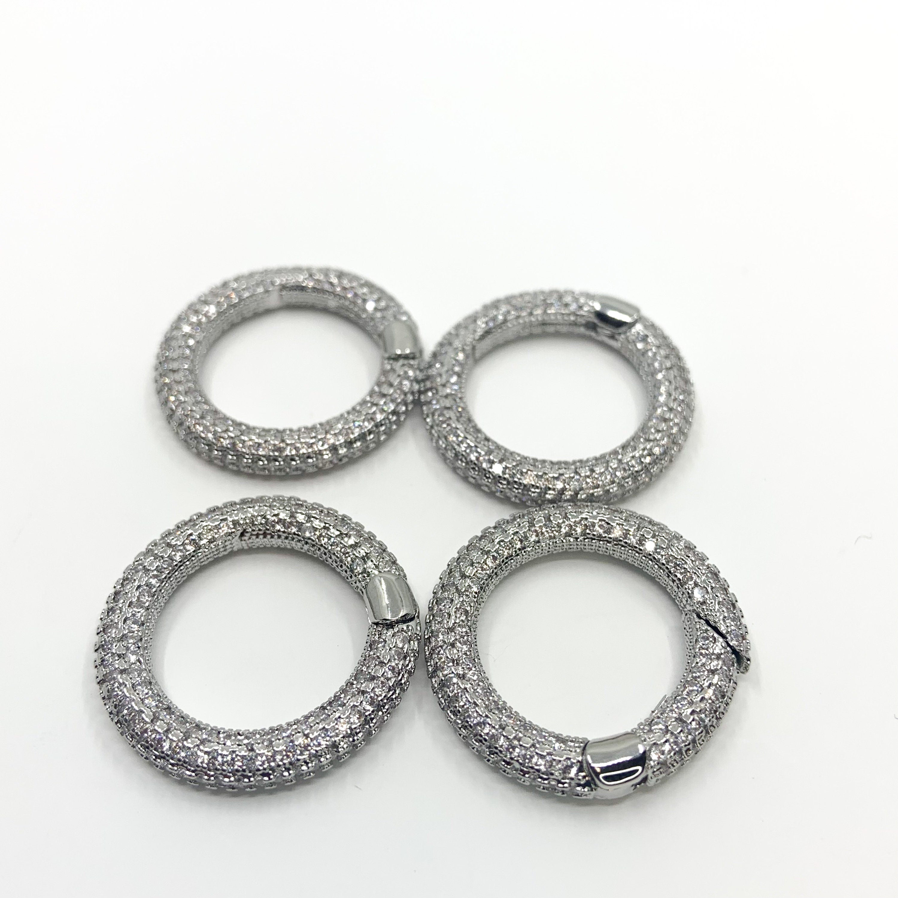 18k Gold Plated Spring Lock, Round | Bellaire Wholesale