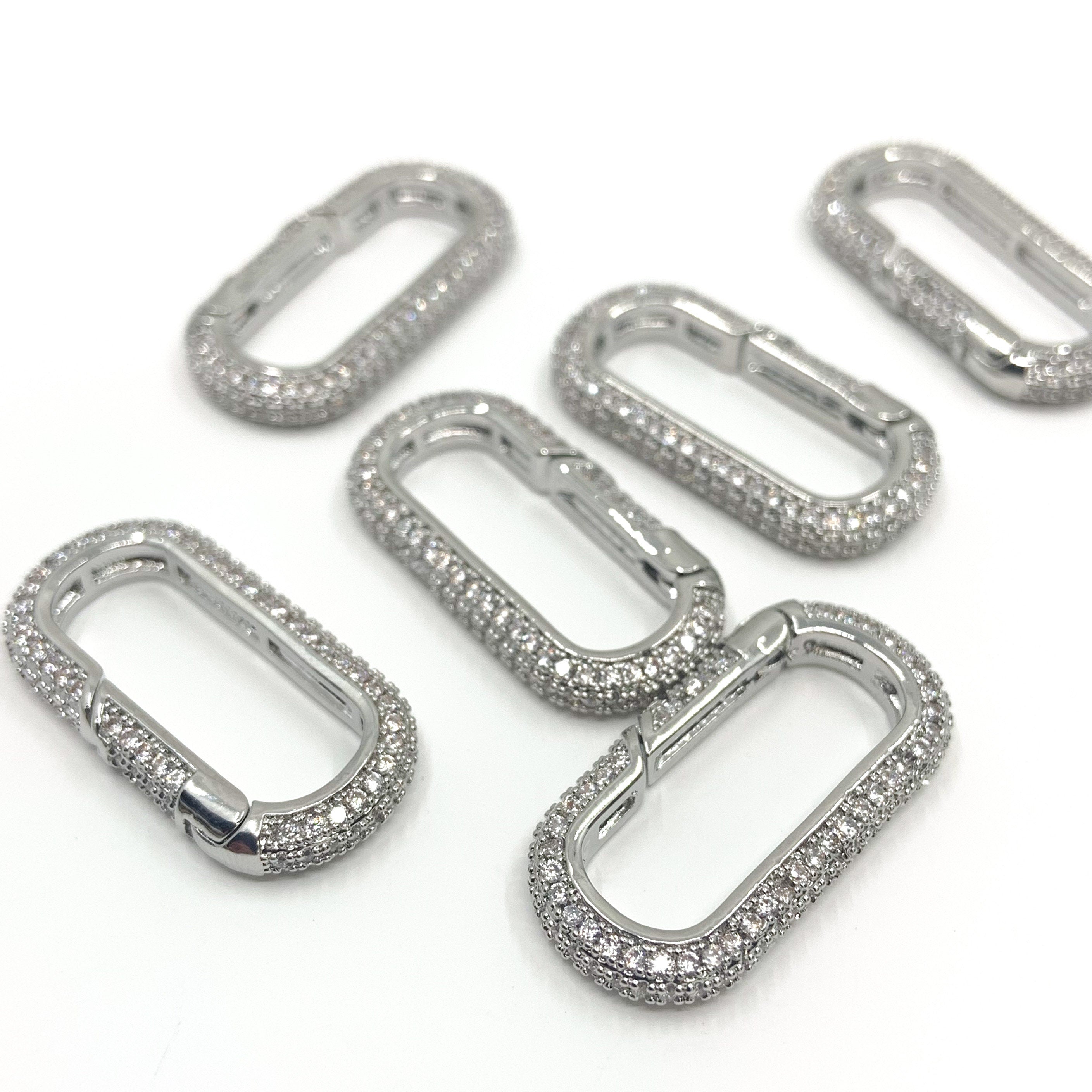 18k Gold Plated Spring Lock, Oval | Bellaire Wholesale