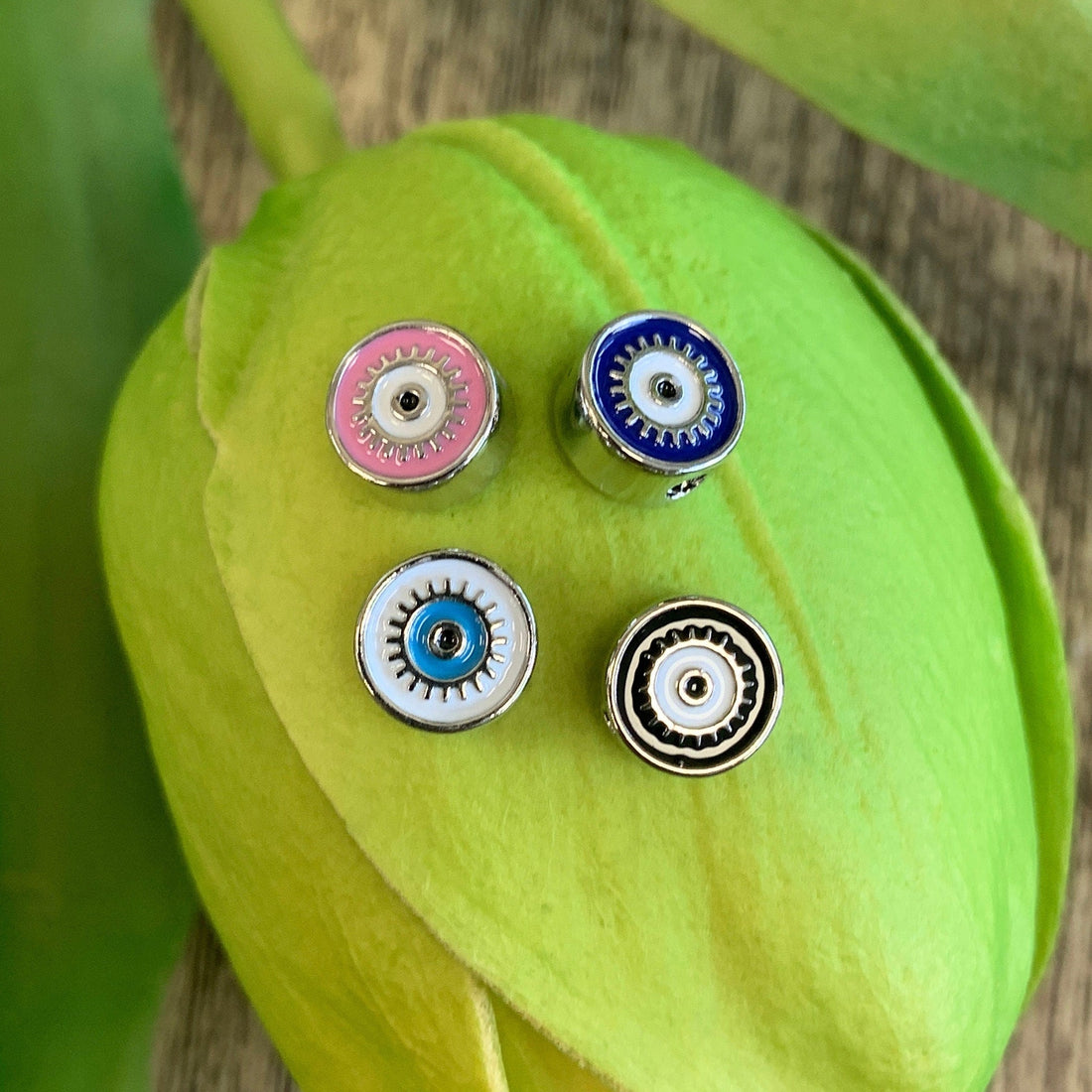8mm Evil Eye Beads, 4 colors | Bellaire Wholesale