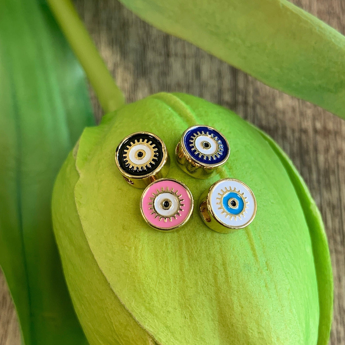 Evil Eye Bead, 18k gold plated | Bellaire Wholesale