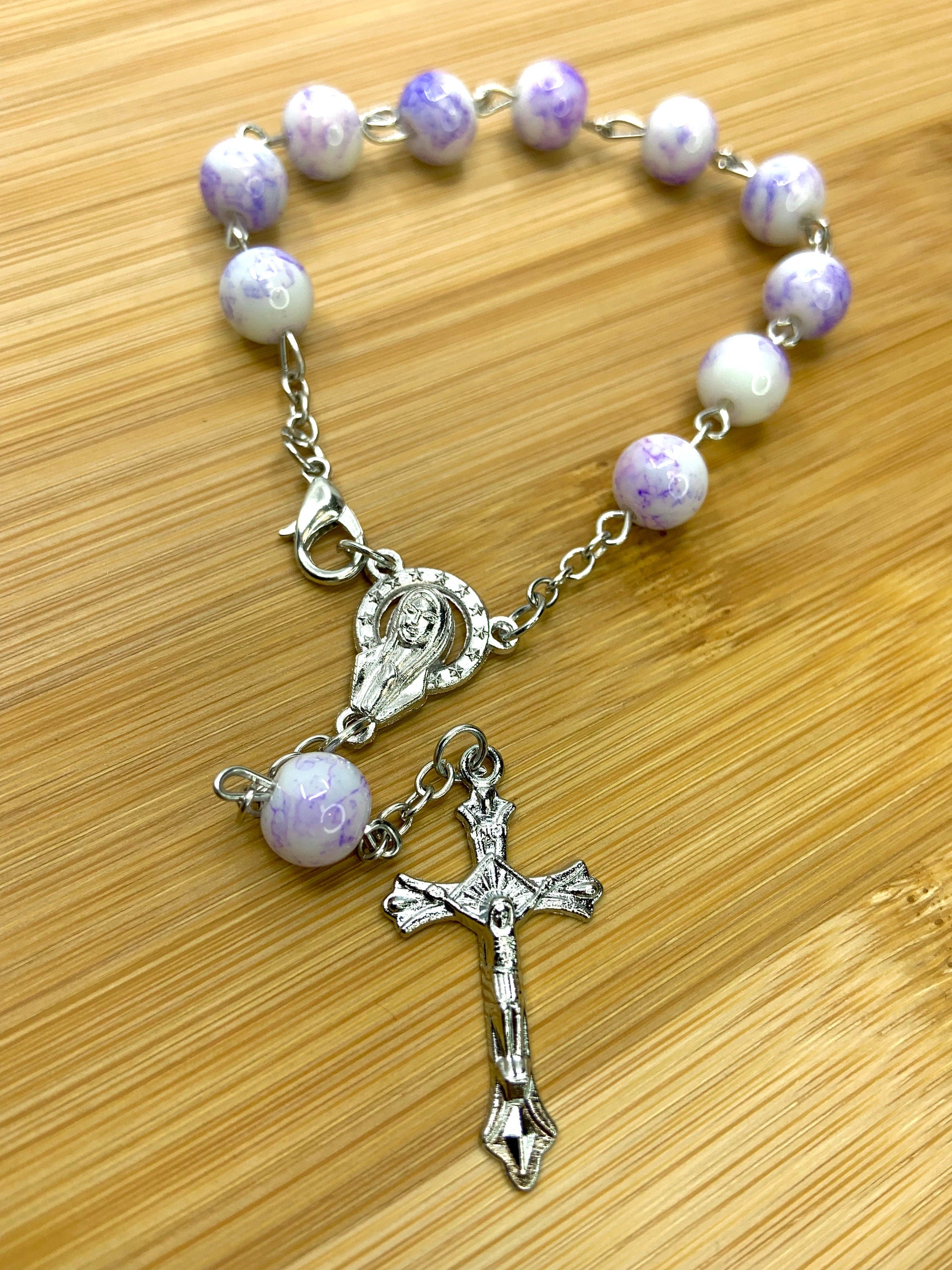 Mini Glass Bead Rosary, 5 colors | Bellaire Wholesale