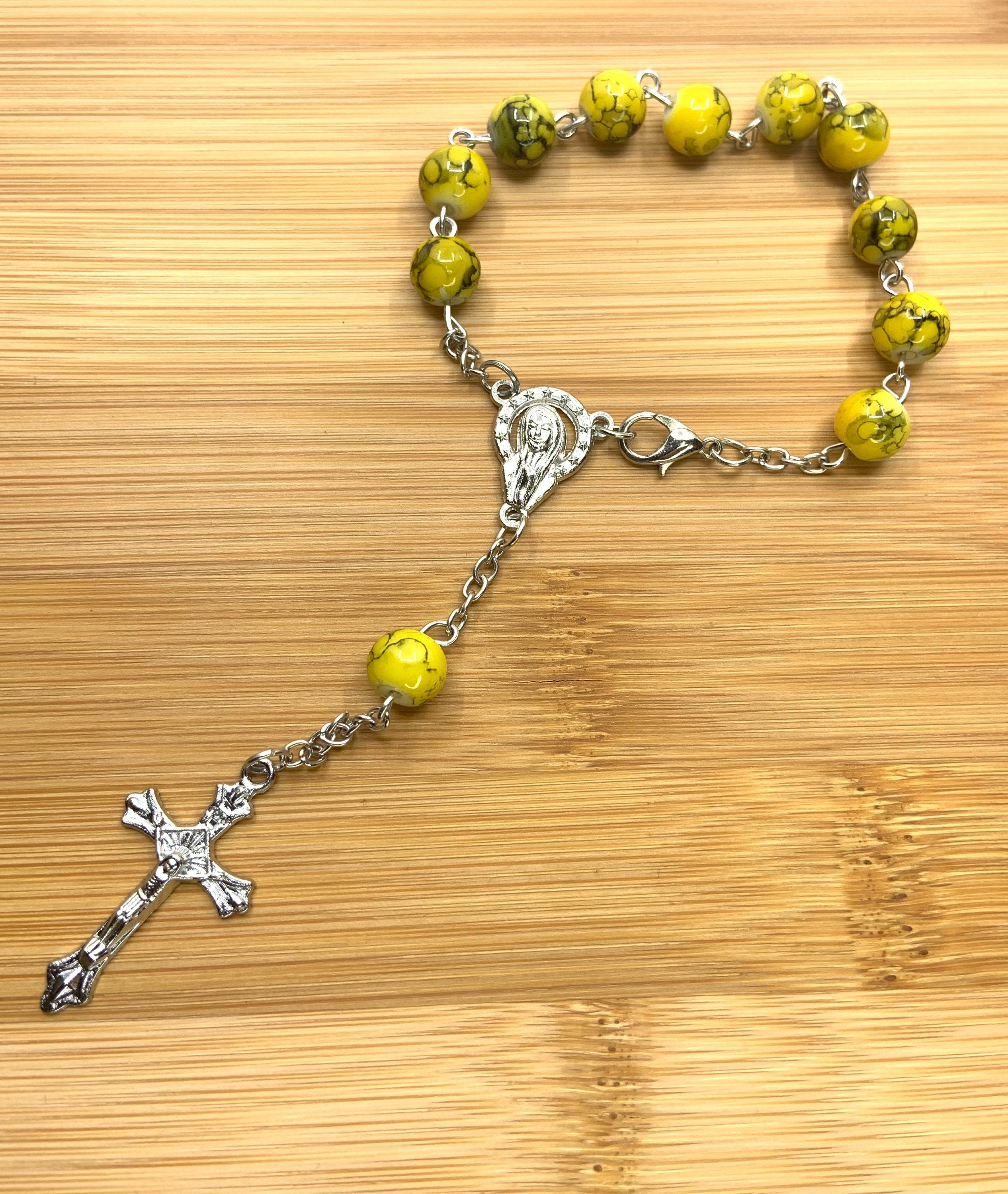 Mini Glass Bead Rosary, 5 colors | Bellaire Wholesale