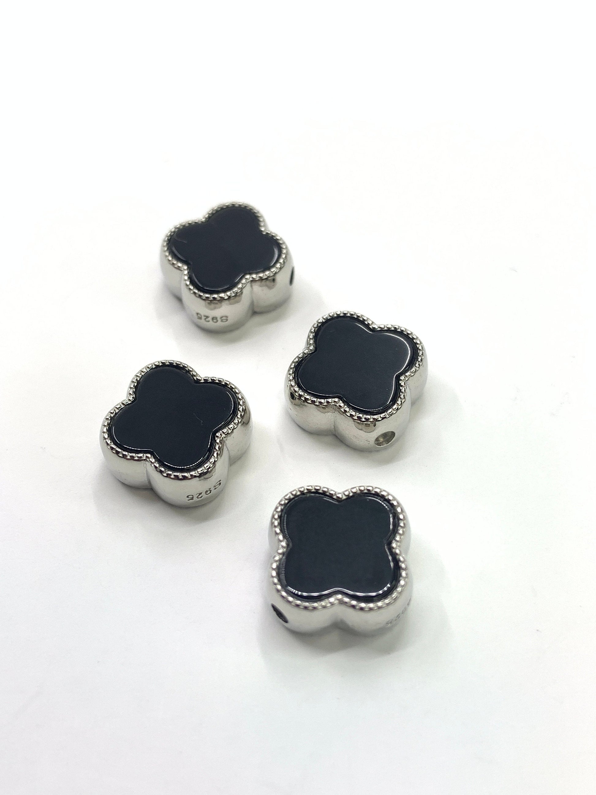 Sterling Silver Clover Beads, 2 colors | Bellaire Wholesale