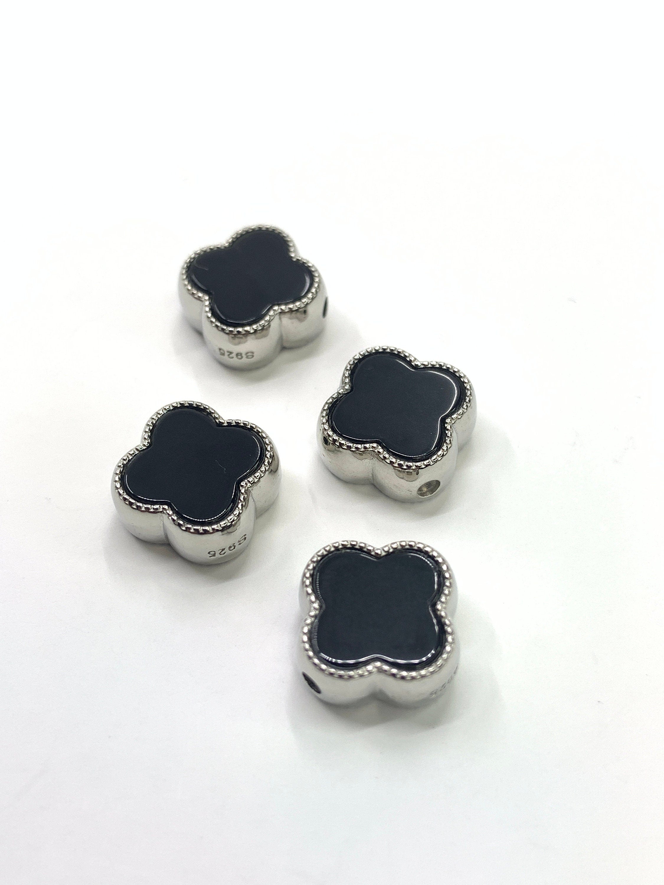 Sterling Silver Clover Beads, 2 colors | Bellaire Wholesale