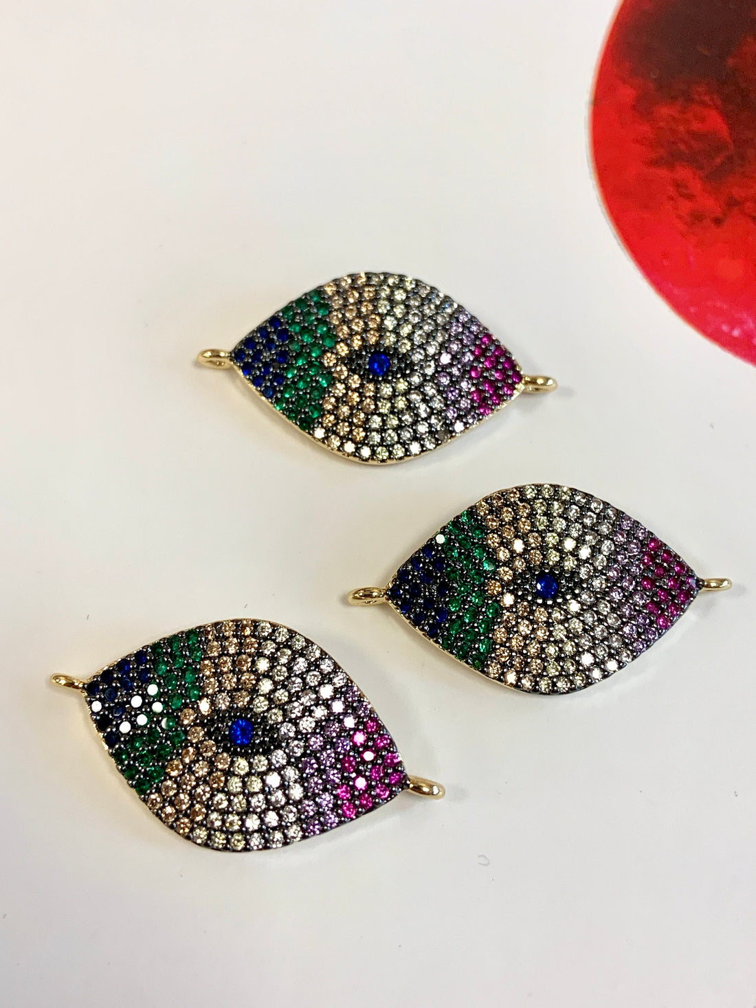 Evil Eye CZ Pave Connector | Bellaire Wholesale