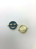 Smiley Face with Heart Eyes Connector | Bellaire Wholesale