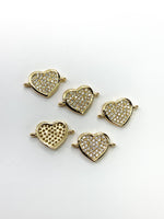 Gold Heart Connector | Bellaire Wholesale