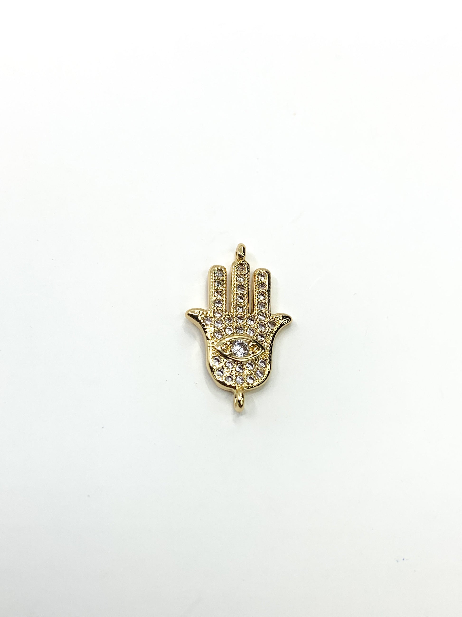 Hamsa Hand with Evil Eye Connector | Bellaire Wholesale