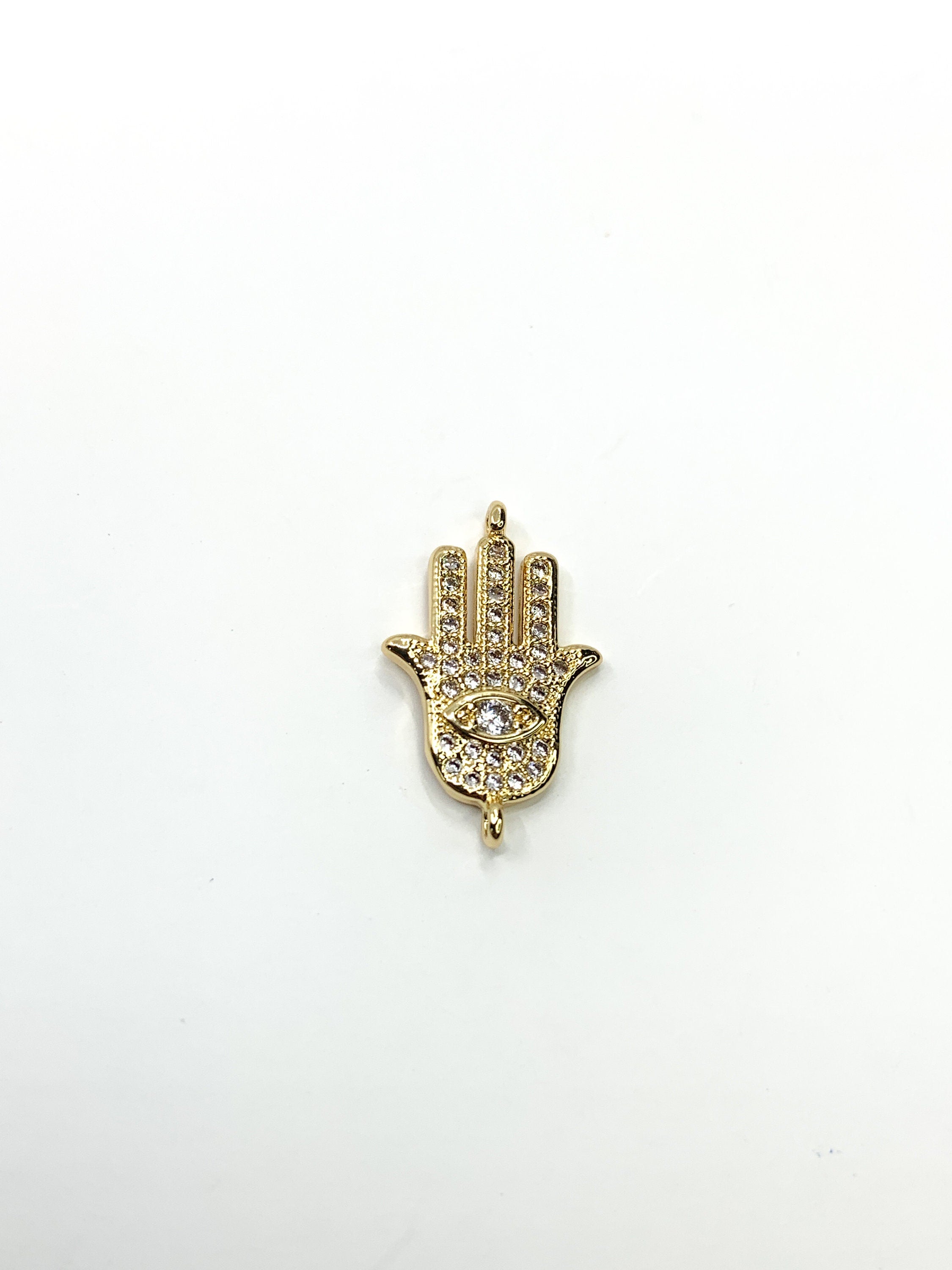 Hamsa Hand with Evil Eye Connector | Bellaire Wholesale