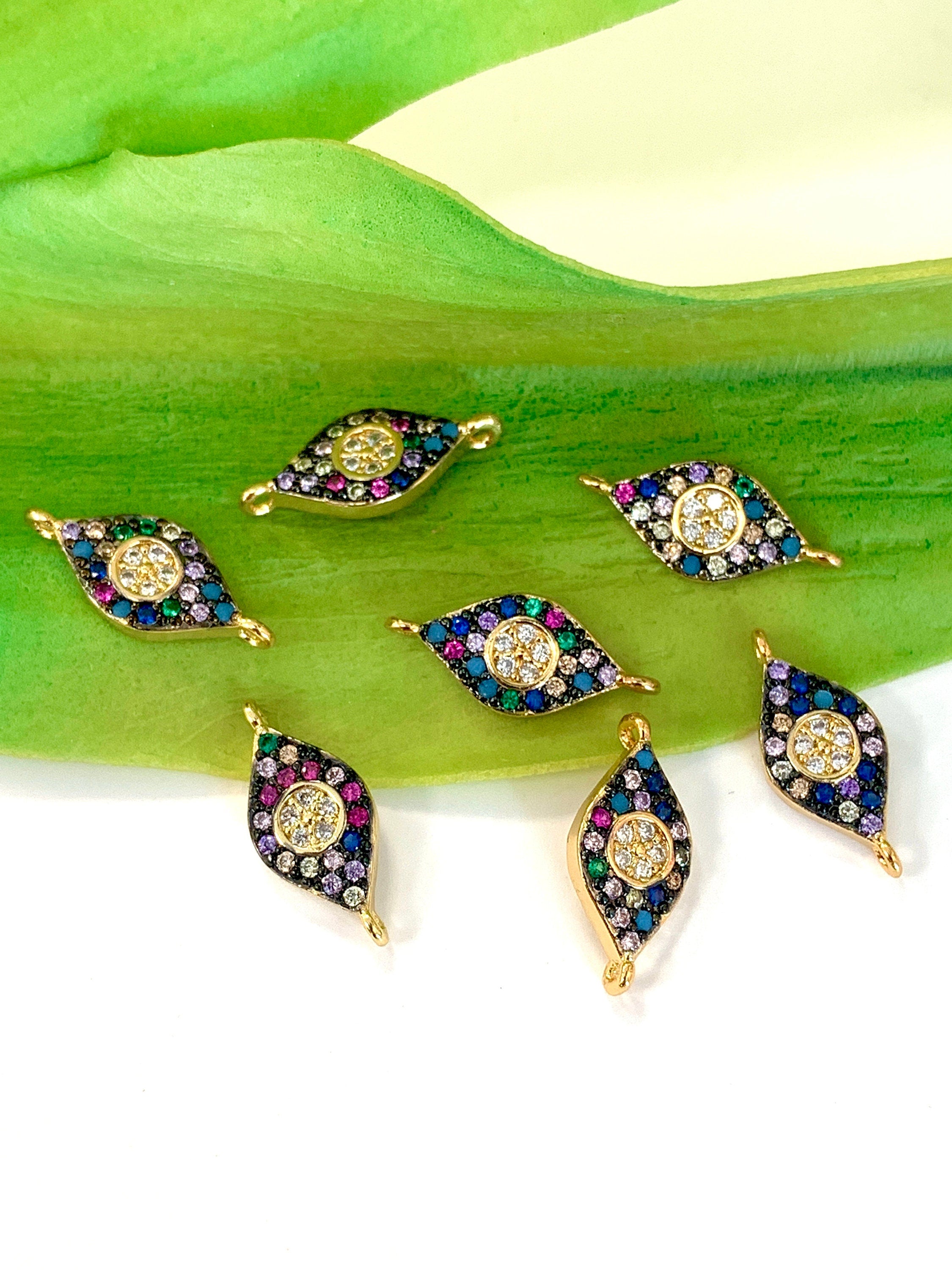 Multi-Colored Evil Eye Connector | Bellaire Wholesale