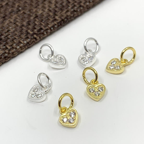 925 Sterling Silver Mini Heart Charm | Bellaire Wholesale