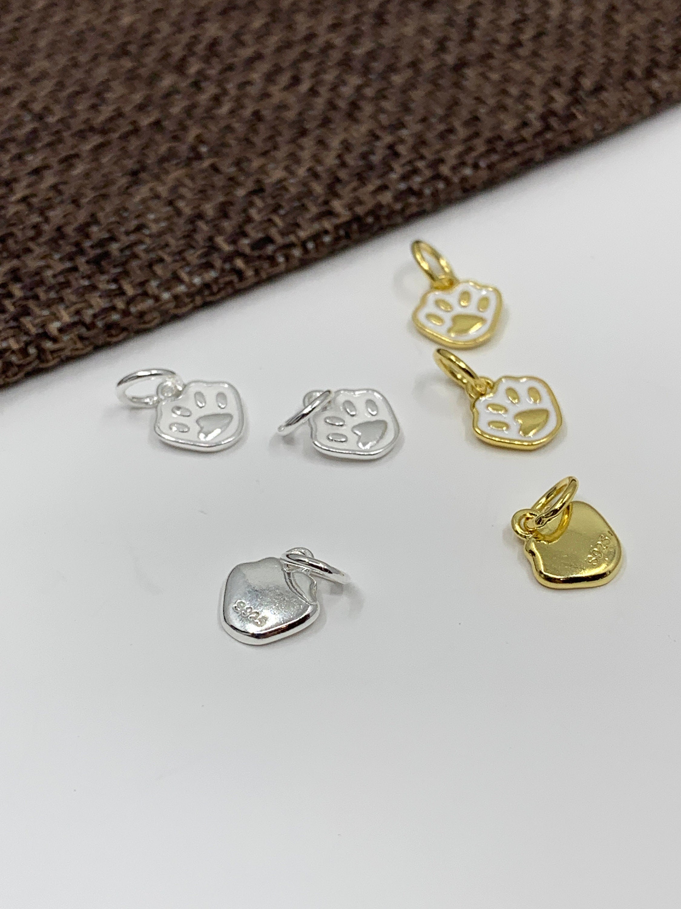 925 Sterling Silver Mini Paw Charm | Bellaire Wholesale