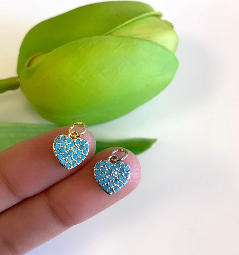 Turquoise Heart Charm | Bellaire Wholesale
