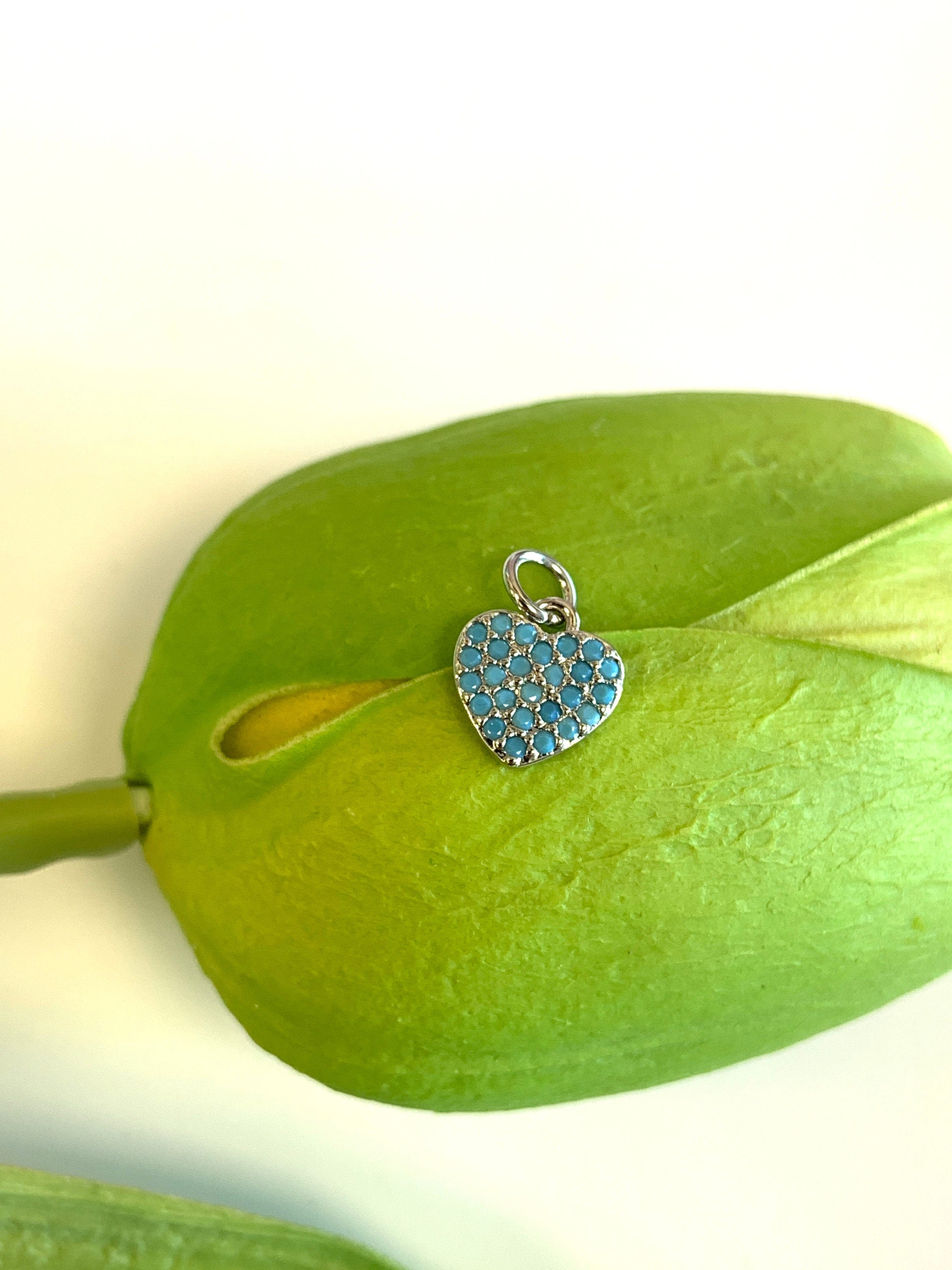 Turquoise Heart Charm | Bellaire Wholesale